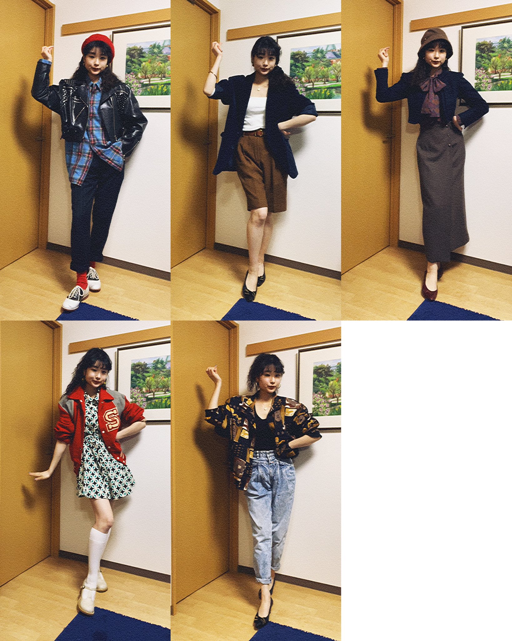 うなぎ Ayano 3月の昭和風レトロコーデ 5パターンをインスタとtiktokに載せたヨ テーマは漫画の主人公の友達にいそうなコーデ まだまだ寒暖差の激しいこの時期 完全に春コーデをするにはまだ早いから アウターや落ち着いた色味で冬をちょっぴり