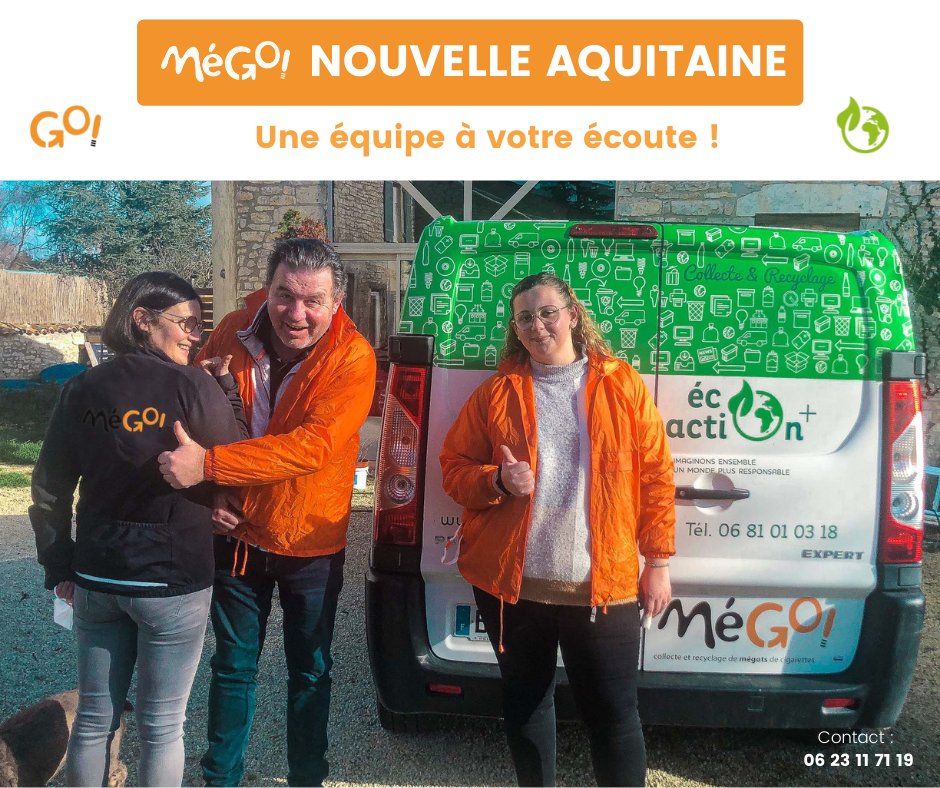Depuis 4 ans votre partenaire MéGO! Nouvelle Aquitaine assure la collecte de vos mégots de cigarette. 👍⁣
⁣
En 2020, c'est 910 000 mégots collectés sur la région Nouvelle Aquitaine. Ils sont ensuite acheminés vers notre usine. 🏭⁣
⁣
Rejoignez-nous et devenez #ZéroMégot ! ♻⁣