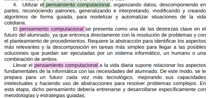 programamos's tweet photo. ¡Ya es oficial! ❤ Por primera vez en España se incluye de forma obligatoria el pensamiento computacional 🤖en las enseñanzas mínimas de los tres ciclos de primaria, tanto en Matemáticas como en Conocimiento del Medio Natural, Social y Cultural:https://t.co/RWnAGTSZj7 https://t.co/sy5nWYemr3