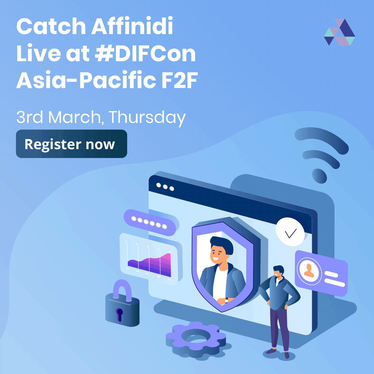 affinidi's tweet photo. Missed out on @Affinidi's sessions at #DIFCon F2F? Join us at the DIFCon Asia-Pacific F2F Virtual event on 3rd March to get back up to speed on the decentralized identity space. Don't miss it, register now: https://t.co/57EQmExx0e https://t.co/76JvpFLBJS