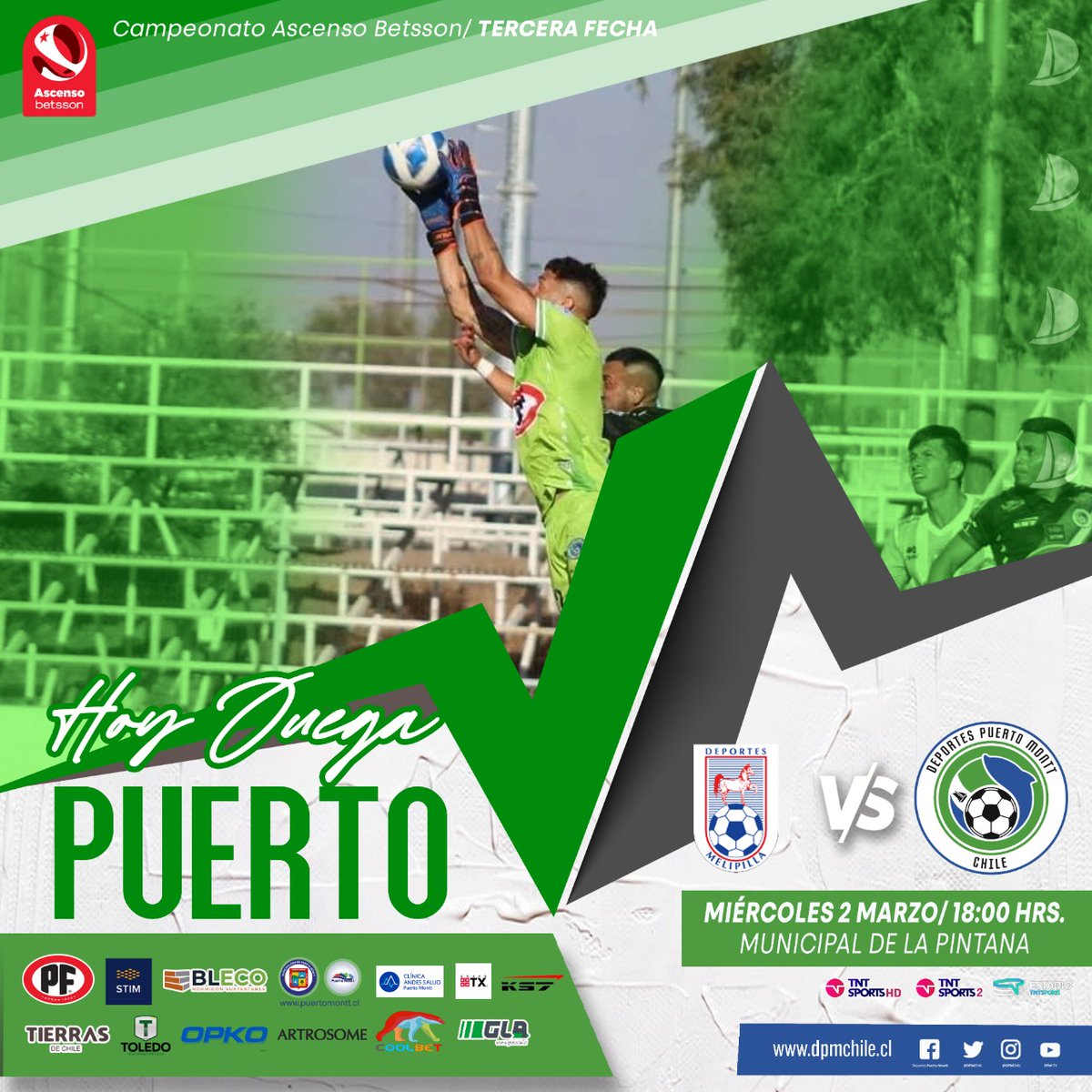 HOY JUEGA PUERTO 

¡Se acaba la espera, hoy el Velero vuelve a la cancha!
A las 18:00 visitamos a <a href="/cdmelipilla/">Deportes Melipilla</a>  por la tercera fecha del Campeonato Ascenso Betsson.

#VamosPuerto