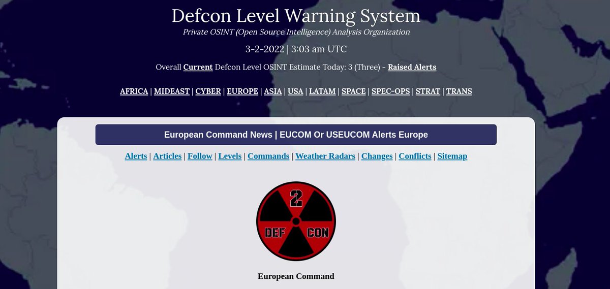 ParinKumarS's tweet photo. Well Europe is in DEFCON-2. https://t.co/cuOaALuE9x