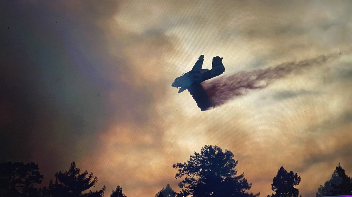 kentphotos's tweet photo. Pardon the screen shots from the #AlpineFire in Monte Rio. @CALFIRELNU Air tankers, out of McClellan make drops on the 10 acre timber fire, C901 from Boggs also. @NorthBayNews https://t.co/J6s1XSR8lj
