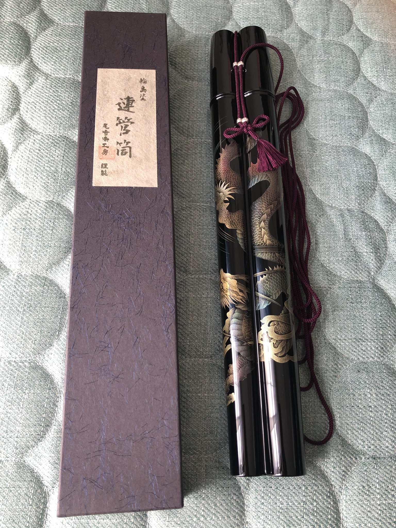 吹物 龍笛 筒・袋 龍笛筒 本漆塗 | 武蔵野楽器