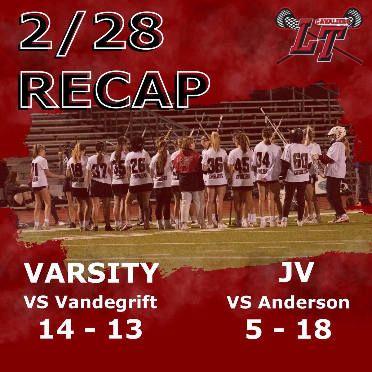 Final scores after the Varsity Cavs played Vandegrift and the JV Cavs played Anderson last night #gocavs