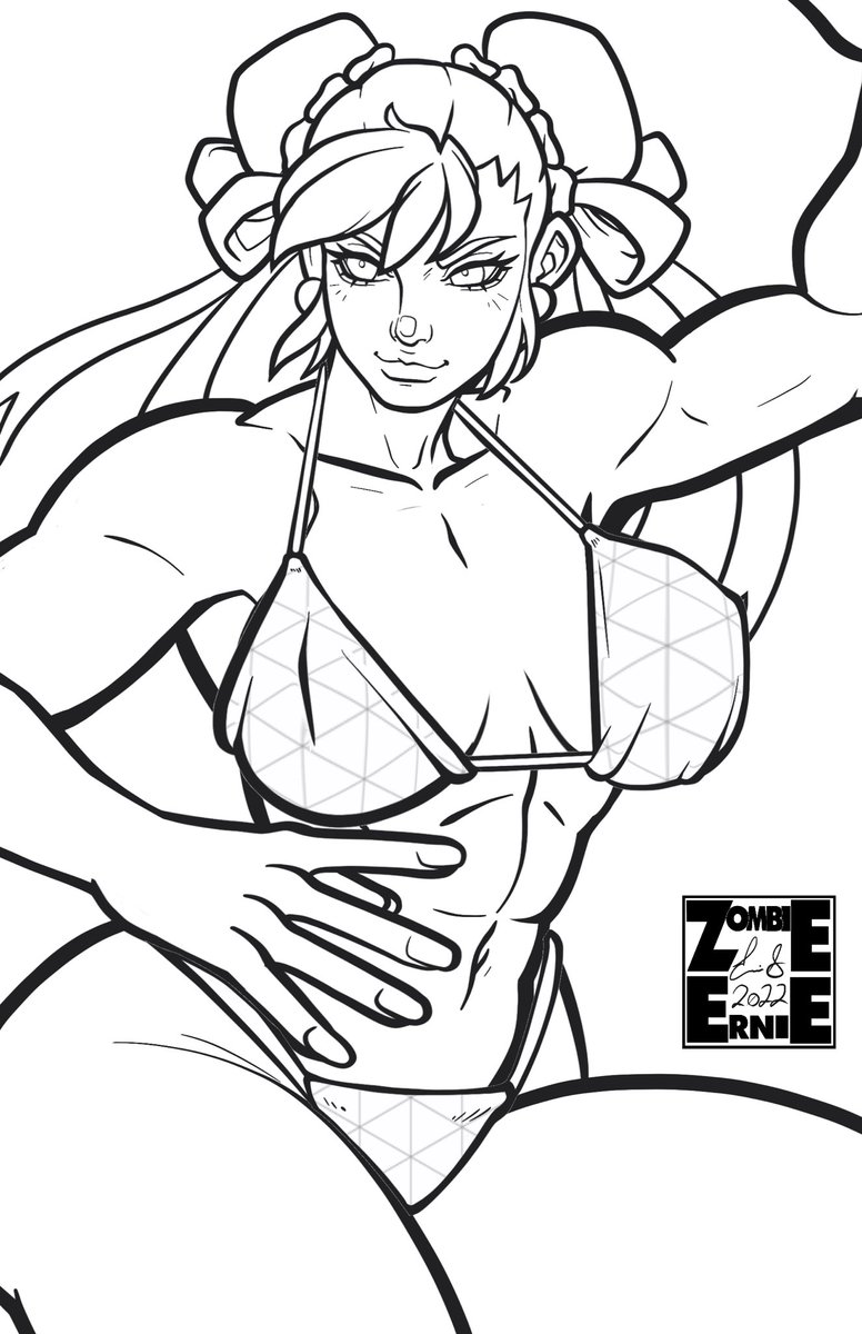 I kinda ran outta time today, so have these unfinished bits. I  might get around to finishing them if y'all want. Happy birthday Chun Li! 