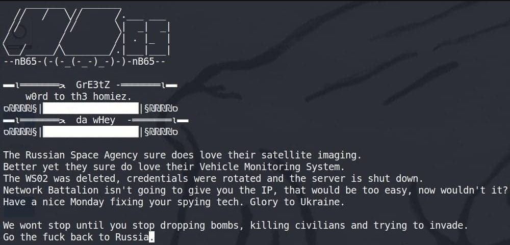 studysec1's tweet image. #Ukraine #UkraineRussiaWar 

NB65 have hacked #russia satellites