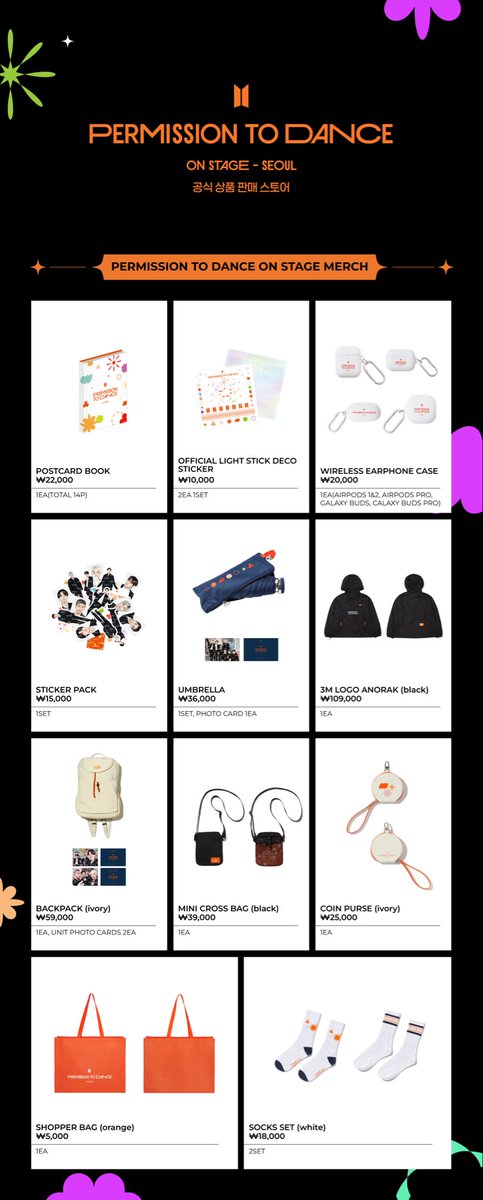 BTS PERMISSION TO DANCE ON STAGE ソウルコンの公式グッズが発売決定