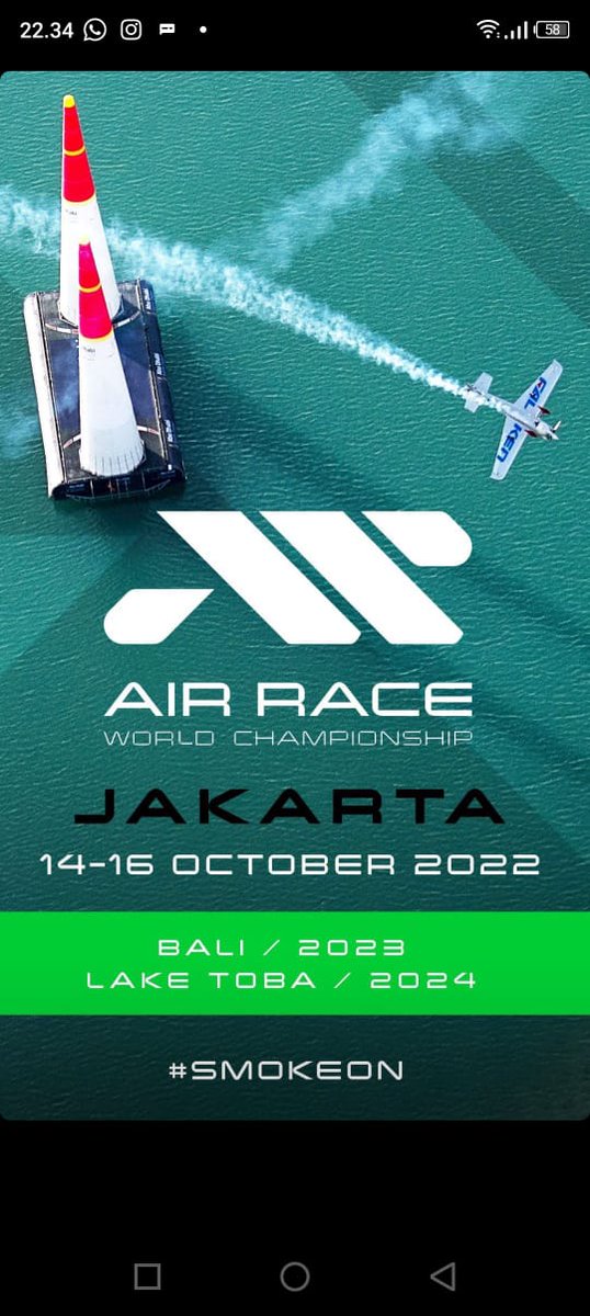 Finally after almost 12 years of struggle and effort . @TheAirRace in Indonesia .