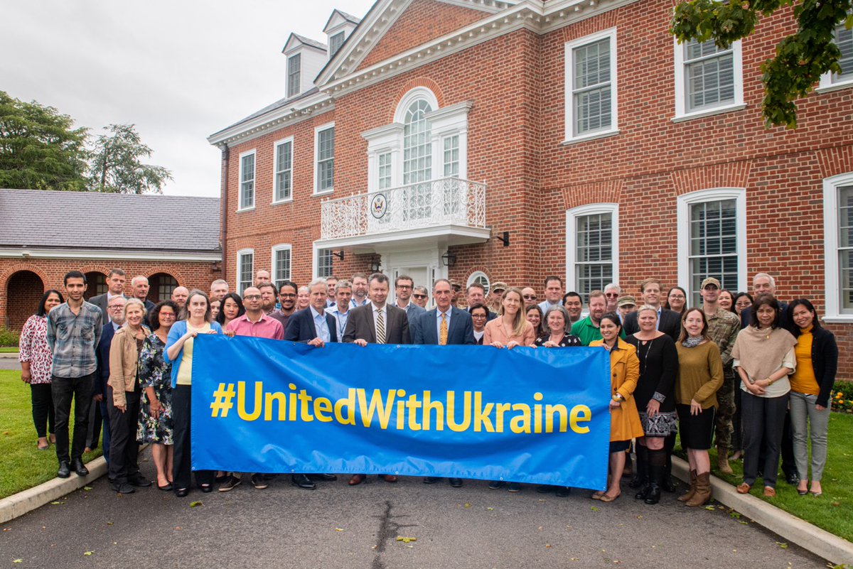 🇺🇦 Chargé d`Affaires a.i. Volodymyr Shalkivskyi joined CDA Goldman &amp; our Embassy community today as we stand in solidarity with the people of Ukraine. The 🇺🇸 with 🇦🇺 and our partners will continue to oppose Putin's war of choice with every tool at our disposal #UnitedWithUkraine