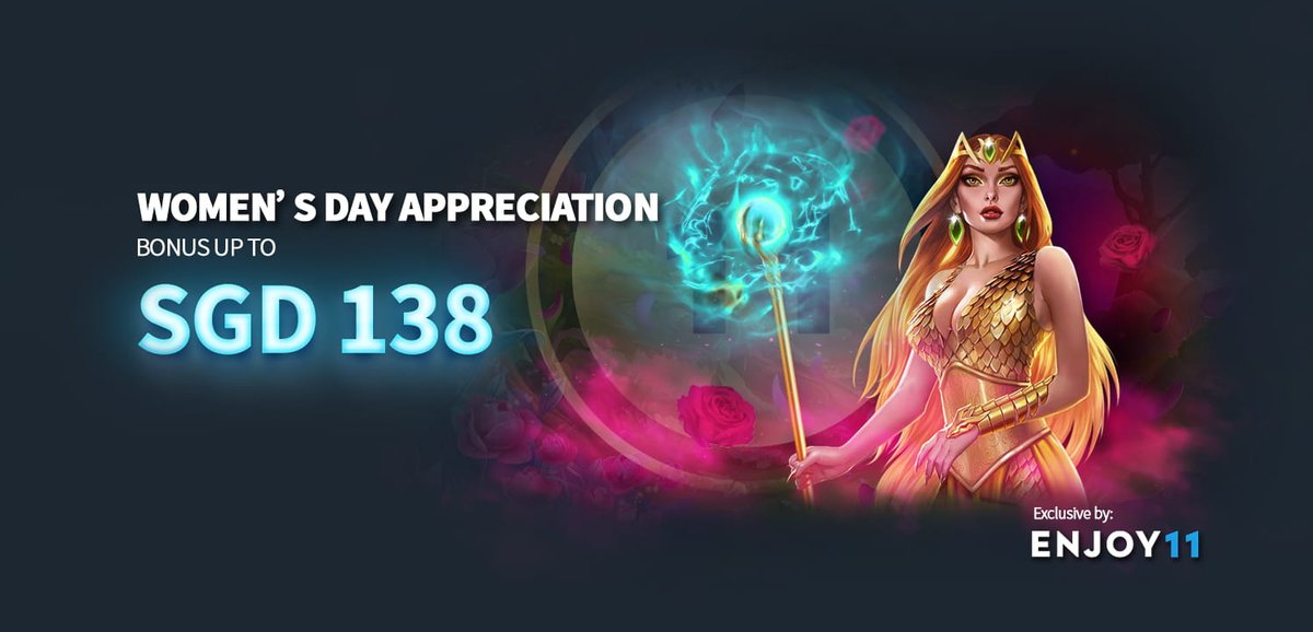 Enjoy11SG's tweet photo. 💃Happy Women's Day! 💞
🎉From 22 Feb till 09 March 2022, make deposits and claim bonus up to SGD138 at https://t.co/KV5iNKxFBv this International Women’s Day!
🥰Enjoy your day to the fullest! https://t.co/BMDgnjdfBS