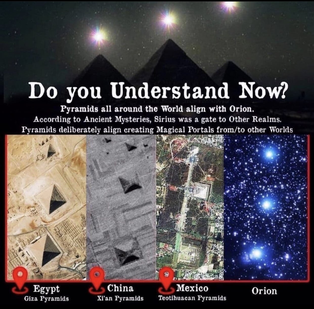 A plane ticket away on Twitter: "Have you ever heard of the “Orion  Correlation Theory”? It's the correlation between the location of the 3  largest pyramids & Orion's Belt of the constellation