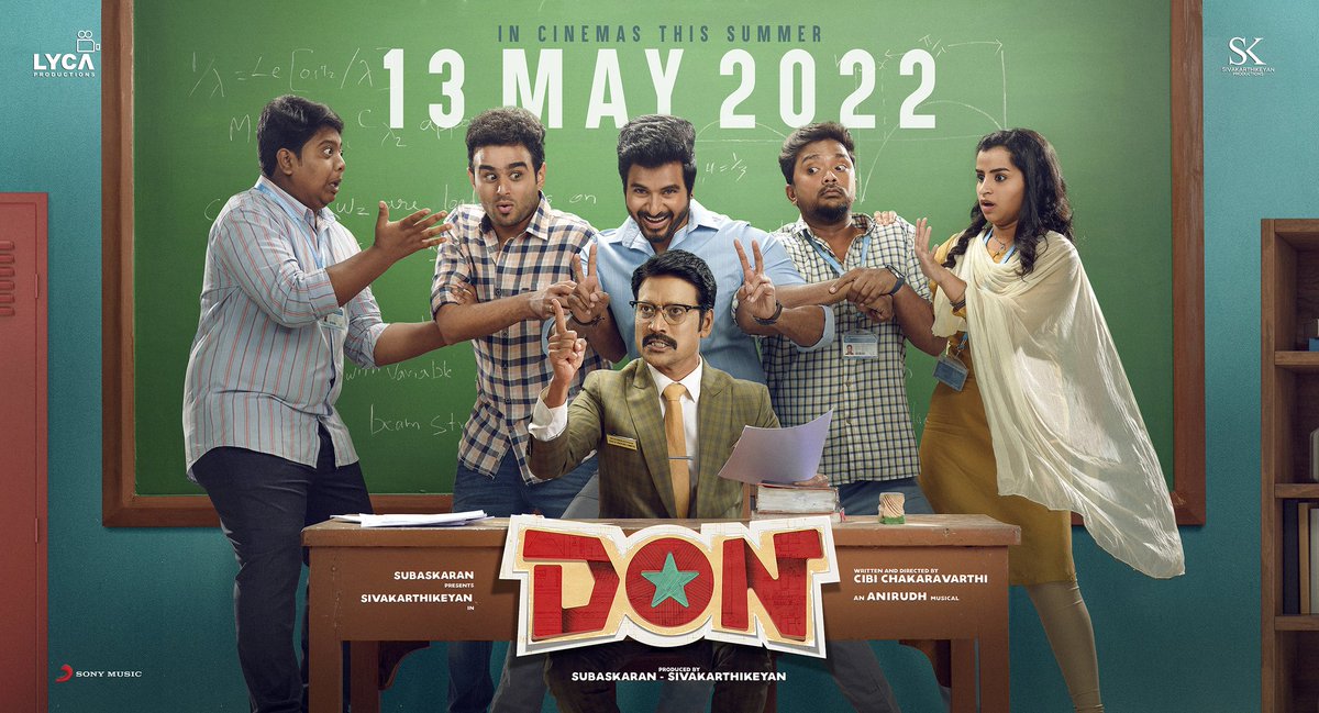 Our #DON is all set to arrive on May 13, 2022 💥🤩

A complete entertainer awaits you this summer 🥳

#DONfromMay13

<a href="/Siva_Kartikeyan/">Sivakarthikeyan</a> <a href="/KalaiArasu_/">Kalai Arasu</a> <a href="/LycaProductions/">Lyca Productions</a> <a href="/Dir_Cibi/">Cibi Chakaravarthi</a> <a href="/anirudhofficial/">Anirudh Ravichander</a> <a href="/priyankaamohan/">Priyanka Mohan</a> <a href="/SonyMusicSouth/">Sony Music South India</a>