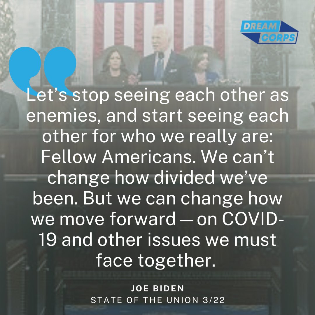 Hard Agree: "Let’s stop seeing each other as enemies, and start seeing each other for who we really are: Fellow Americans. We can’t change how divided we’ve been. But we can change how we move forward—on COVID-19 and other issues we must face together."