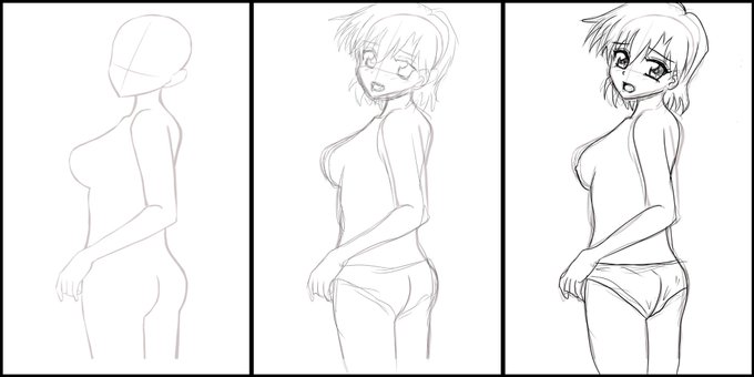 アイビスペイントのトレス素材なるほど。縦横比変えて頭身減らしてから試してみたけど使いやすいかも 