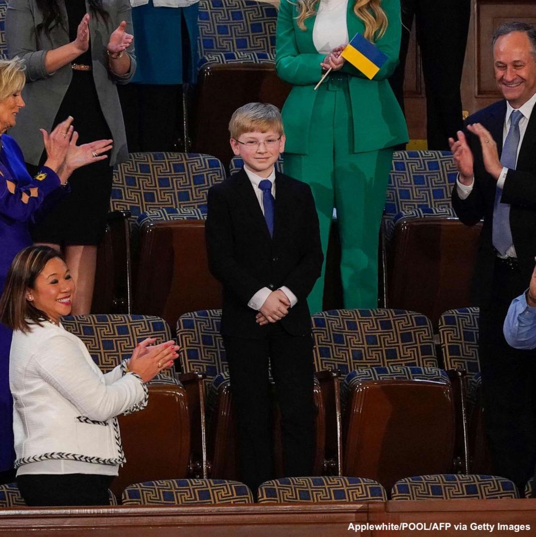 Joshua Davis, a young boy with Type-1 diabetes, stands as Pres. Biden acknowledges him during remarks on capping the monthly cost of insulin. abcn.ws/3INgA04 #SOTU