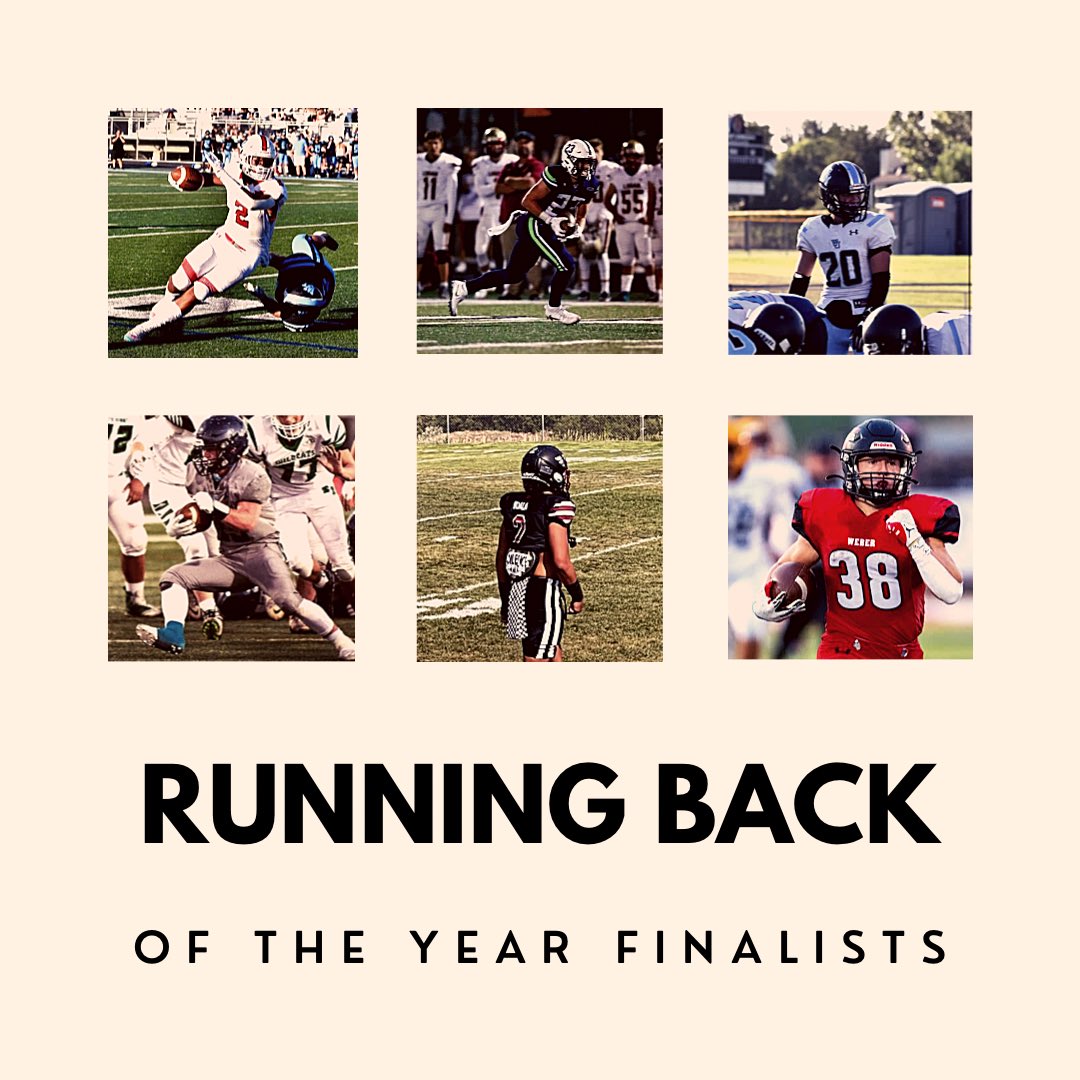 Jeff Tuckett (@jeff_tuckett) on Twitter photo RB OF THE YEAR FINALISTS 🏆🏆
<a href="/AminiAmone/">Amini Amone</a> <a href="/noahjwhite_/">Noah White</a> <a href="/WestJordanFB/">WJ Football</a> <a href="/D_larson15/">Dallas Larson</a> <a href="/JessaiaMoala/">Jessaia Moala</a> <a href="/LoganPayne38/">Logan Payne</a> @OldEastHighFB <a href="/WeberHighSchool/">Weber High Warrior</a> RB OF THE YEAR FINALISTS 🏆🏆
<a href="/AminiAmone/">Amini Amone</a> <a href="/noahjwhite_/">Noah White</a> <a href="/WestJordanFB/">WJ Football</a> <a href="/D_larson15/">Dallas Larson</a> <a href="/JessaiaMoala/">Jessaia Moala</a> <a href="/LoganPayne38/">Logan Payne</a> @OldEastHighFB <a href="/WeberHighSchool/">Weber High Warrior</a>