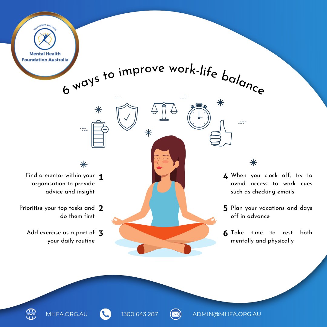 Mental Health Foundation Australia on X: "Striking a work-life