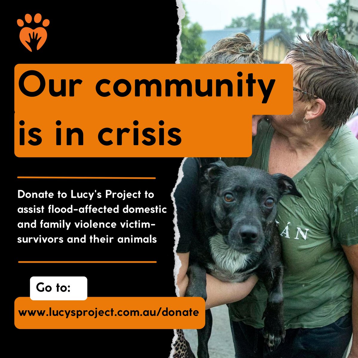 lucys_project's tweet photo. Hello everyone. We have put together a fundraiser to assist flood-affected domestic and family violence victim-survivors and their animals. Please share far and wide! To donate go to: https://t.co/ZAZ3NPN9TD
#Lismore #Floods #LismoreFloods #NorthernRivers #Flood #DFV #DFVA https://t.co/Kp2iPjLok6