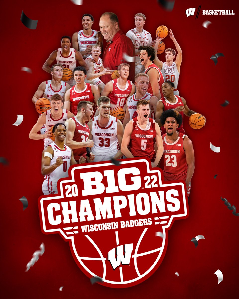 The Wisconsin Badgers,

BIG! TEN! CHAMPIONS! 🥳