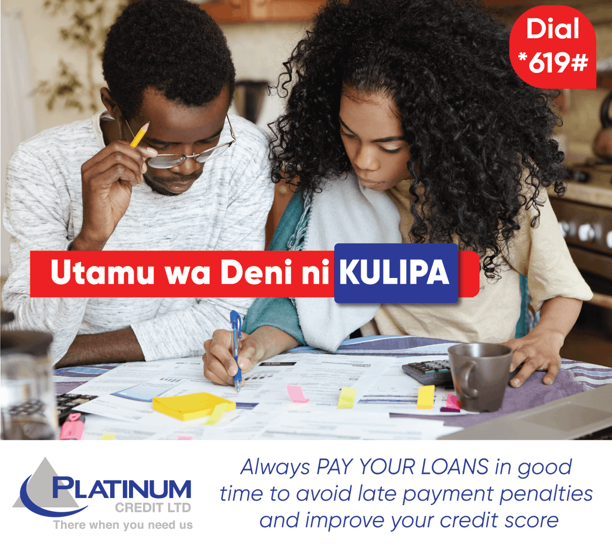 PlatinumCKenya's tweet photo. Dawa ya Deni ni Kulipa. Always PAY YOUR LOANS in good time to avoid late payment penalties and improve your credit score. #PersonalFinancialManagement #ThereWhenYouNeedUs https://t.co/PX4ez7auWQ