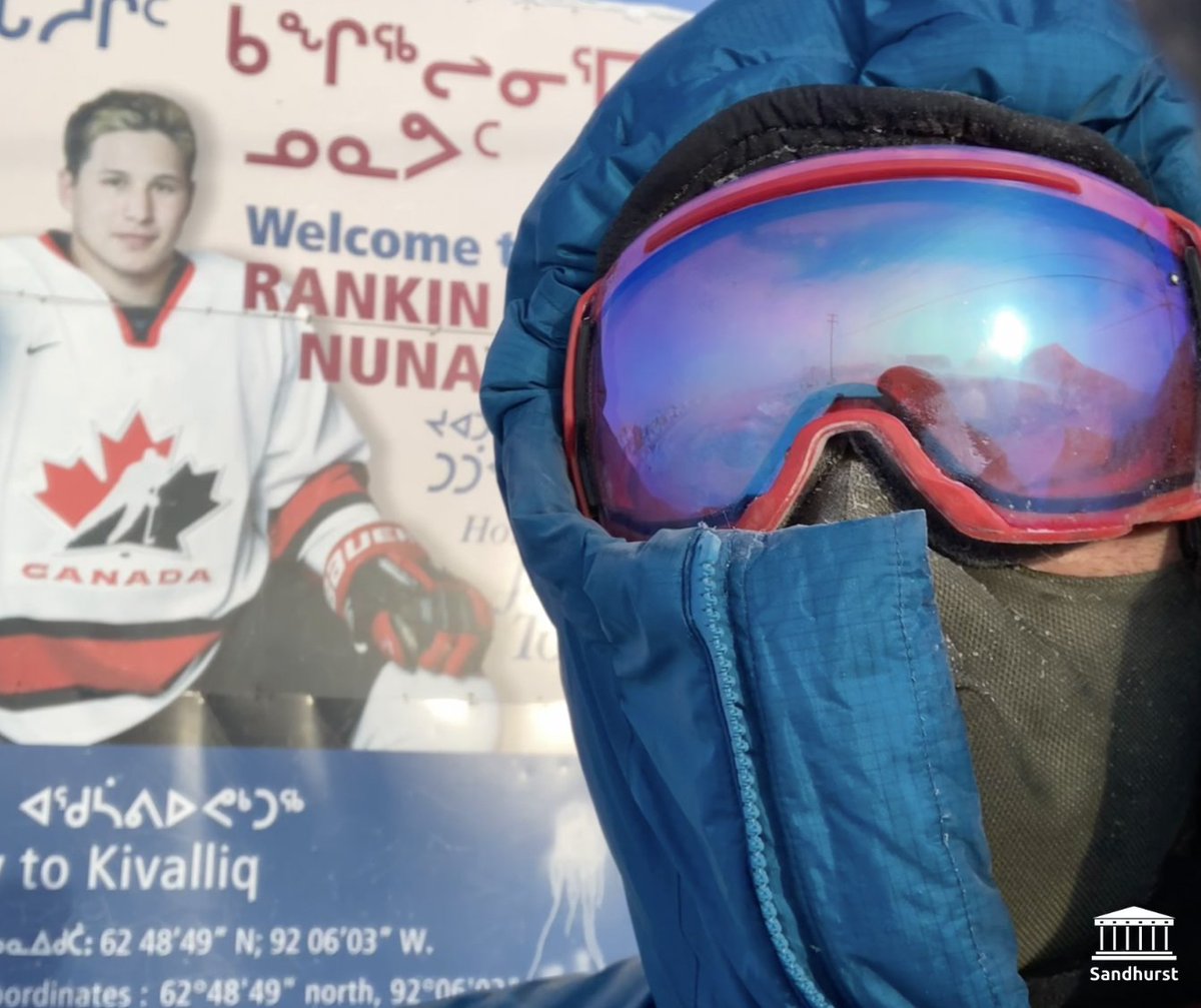SandhurstLeader's tweet photo. Sandhurst instructors are currently braving temps as low as -57C and 100km/h winds to provide emergency management training to remote communities in Nunavut. 
Training includes the production of a HIRA, Incident Command System, developing response plans and an exercise. https://t.co/GQPQGJKlfd