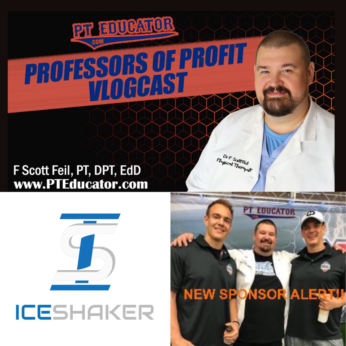 PTEducator's tweet image. 🚨HUGE ANNOUNCEMENT🚨 New Sponsor Alert!!!  @iceshaker is now the exclusive sponsor of The Professors of Profits Vlogcast AND Podcast versions. Be on the lookout for new episodes and exclusive deals for our fans. #podcast #vlogcast #pteducator #iceshaker @chrisgronkowski