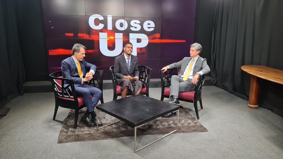 Sujiro Seam 🇪🇺 (@sujiseam) on Twitter photo Because we're in this together. Speaking guest on Close Up on <a href="/FijiTelevision/">Fiji TV Guide/ Channel/ Promos</a> about the Russian invasion of #Ukraine with <a href="/USAmbSuva/">Ambassador Marie C. Damour</a> and <a href="/FxLeger/">François-Xavier LEGER</a>. Because we're in this together. Speaking guest on Close Up on <a href="/FijiTelevision/">Fiji TV Guide/ Channel/ Promos</a> about the Russian invasion of #Ukraine with <a href="/USAmbSuva/">Ambassador Marie C. Damour</a> and <a href="/FxLeger/">François-Xavier LEGER</a>.