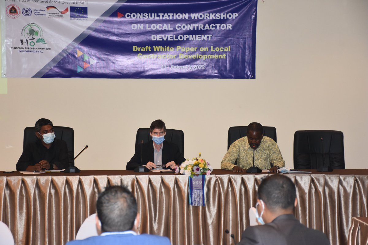 ERA_AF_TL's tweet photo. ERA-AF Project took the initiative to develop a White Paper on #Local #Contractors Development. The Consultation Workshop took place on February 23rd, 2022... For details, click👉 https://t.co/BMypYVecmT

The project is funded by @EU_TimorLeste and implemented by @ilo. https://t.co/l2RDUG9r1p