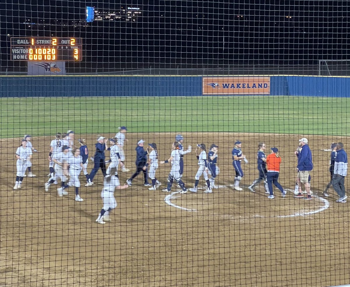 WHSoftball's tweet photo. Your girls are now 3-0 in district! Great pitching, clutch hitting, and fantastic teamwork led to our 4-3 win over an undefeated Reedy! #AllIn https://t.co/QR99JpGmSn