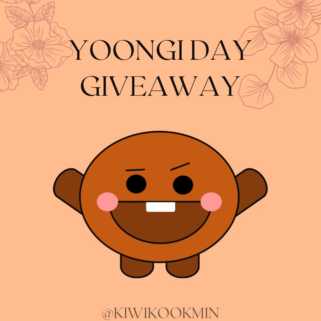 kiwikookmin's tweet photo. YOONGI DAY GIVEAWAY!

Worldwide 🌎— 1 winner

Ends on March 9th

❥ like &amp; RT this post
❥ must be following me

*see thread for full info https://t.co/EsRZQMEzZ9