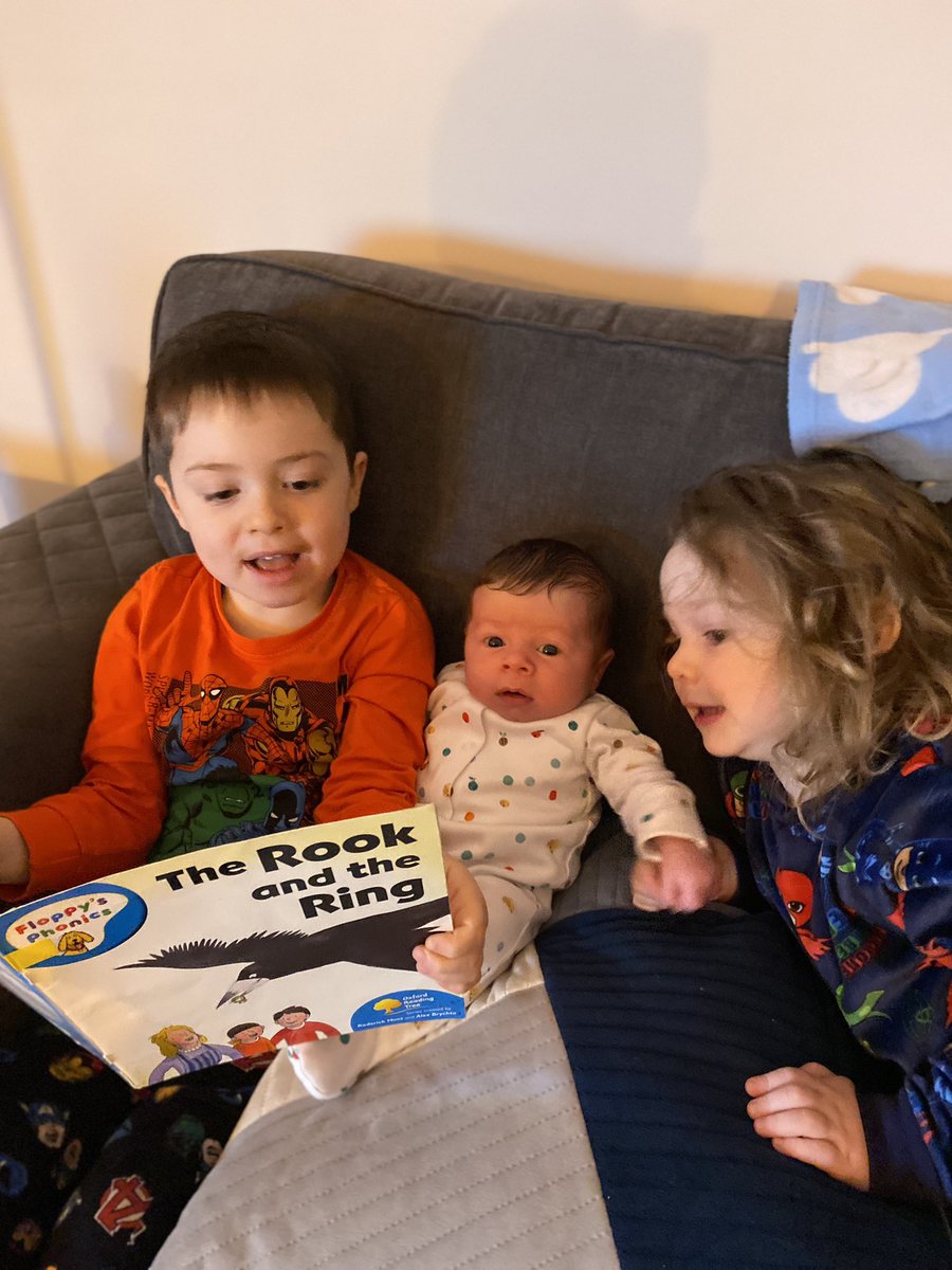 shemmers88's tweet photo. Our little bookworm loves reading to his 2 younger brothers π π @StStephens_Bury @StStephens_EYFS @WorldBookDayUK https://t.co/kUwv6qCZzQ