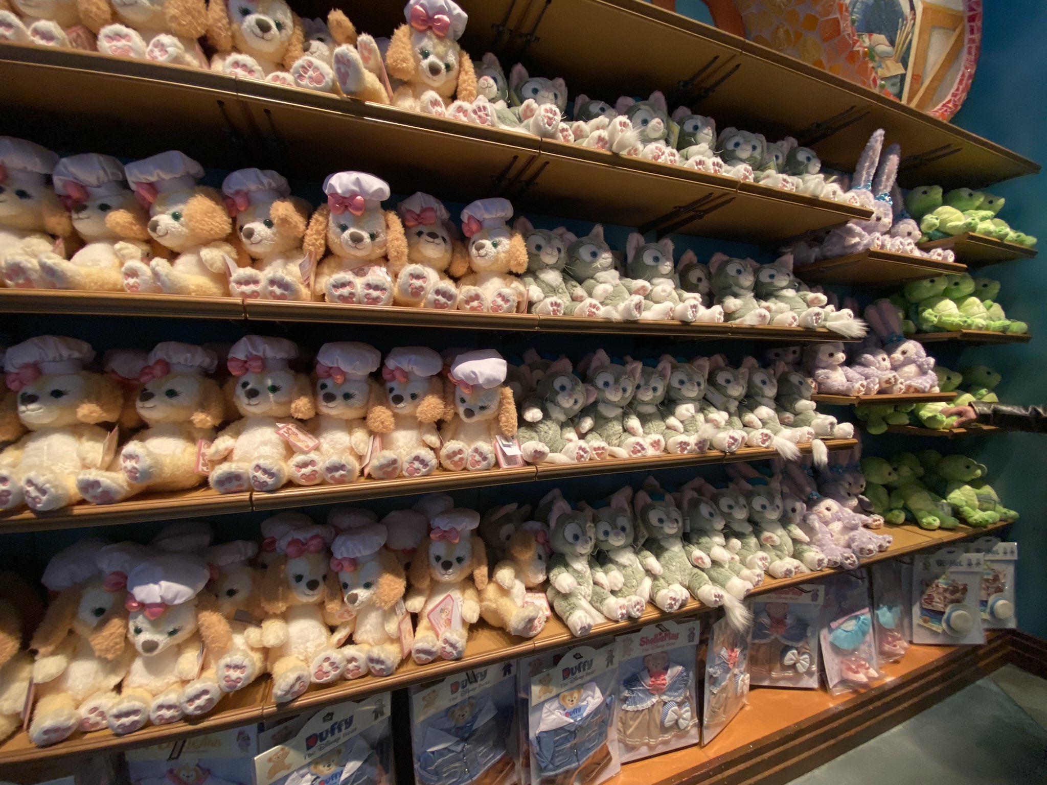 けい Kei 現在の東京ディズニーシーでは ダッフィーとシェリーメイ のぬいぐるみsサイズも数が少なくなっていてアーントペクズヴィレッジストアのみお取り扱い カチューシャに関してもダッフィーとシェリーメイがお品切れでダッフィー フレンズの