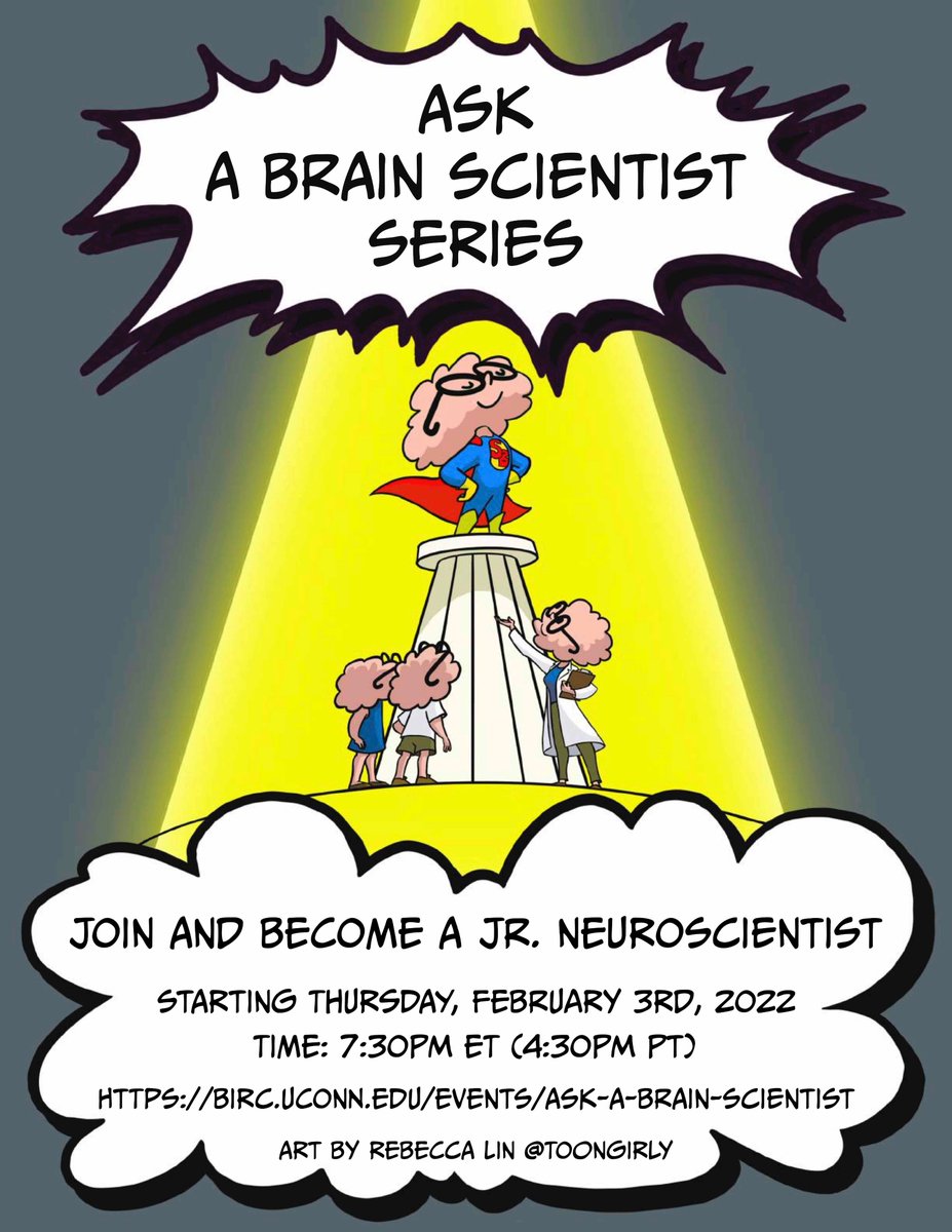 #AskABrainScientist s5 is this Thurs at 7:30pm ET (4:30pm PT). It's on Intelligence &amp; the Brain "What is intelligence anyway?". Interested kiddos, please join us! Bring a white shirt (or lab coat), paper + pencil &amp; 2 pieces of paper of the same size (e.g. post-its!). 1/n