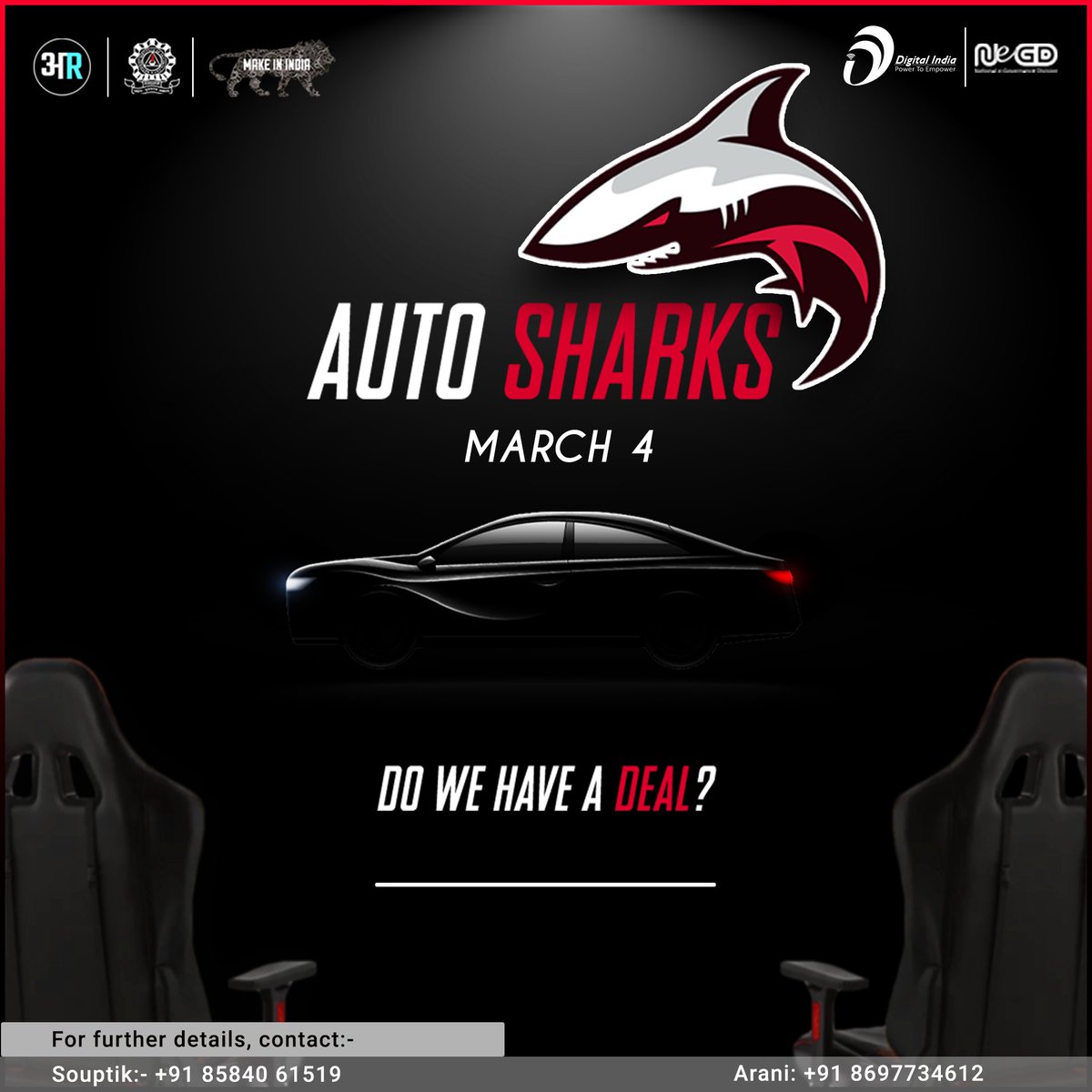 aarohan_nitdgp's tweet photo. Team Aavishkar brings to you another online event Autosharks. An opportunity to be on the simulation of one of the most popular business shows, and pitch your way to winning exciting prizes.
3rd March || 9 p.m.

#Aarohan #TeamAavishkar 
#AarohanCreatives #DemystifyingFuture https://t.co/9Kk0X8Nrdc