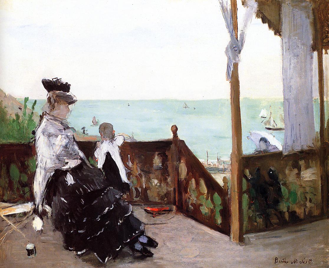 Antonio79B's tweet image. Oggi nel 1895 moriva la pittrice francese #BertheMorisot, esponente dell’#impressionismo.

(IN UNA VILLA AL MARE, anno 1874, 50,8 x 40,6 cm, Museum of Art, #Toledo).

#2marzo.