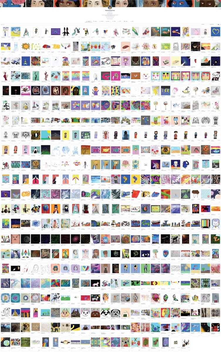 Bobby (@itsbobbydl) on Twitter photo The <a href="/FlowerGirlsNFT/">The Flower Girls 🌸</a> Children's Art Fund has now collected 500 pieces from 102 artists all over the world.
🌻🌻🌻🌻🌻🌻🌻🌻🌻🌻
Huge thanks to the Flower Girls community and <a href="/VarvaraAlay/">Varvara Alay</a> for making this possible.
opensea.io/FlowerGirlsArt… The <a href="/FlowerGirlsNFT/">The Flower Girls 🌸</a> Children's Art Fund has now collected 500 pieces from 102 artists all over the world.
🌻🌻🌻🌻🌻🌻🌻🌻🌻🌻
Huge thanks to the Flower Girls community and <a href="/VarvaraAlay/">Varvara Alay</a> for making this possible.
opensea.io/FlowerGirlsArt…