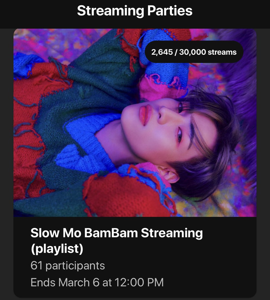 TeamSpBB's tweet photo. #SlowMoStreamingParty ที่แอพ Renaissance ครบ 1 วัน มี 61 คนค่ะ 

เป็นการสตรีมจาก Playlist ที่ตั้งไว้นะคะ ❗️ต้องกดเข้าร่วมก่อนถึงจะนับยอด ไปกดเข้าร่วมแล้วสตรีมกันค่ะ 💖💛 

🔗 https://t.co/W43X2xr9Gu

✅ได้ทั้ง Spotify Free, Premium

#SlowMo #WhoAreYou #BamBam @BamBam1A https://t.co/OOhxF0eGkx