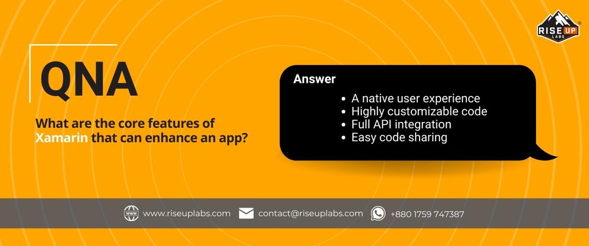 RiseupLabs's tweet image. Xamarin is a game-changer in mobile app development and a one-stop solution for building Native Android, Windows, and iOS apps. Aside from that, mobile application development using Xamarin is powerful and agile.
🌐 riseuplabs.com/xamarin-app-de…
#riseup #Xamarin #xamarindeveloper