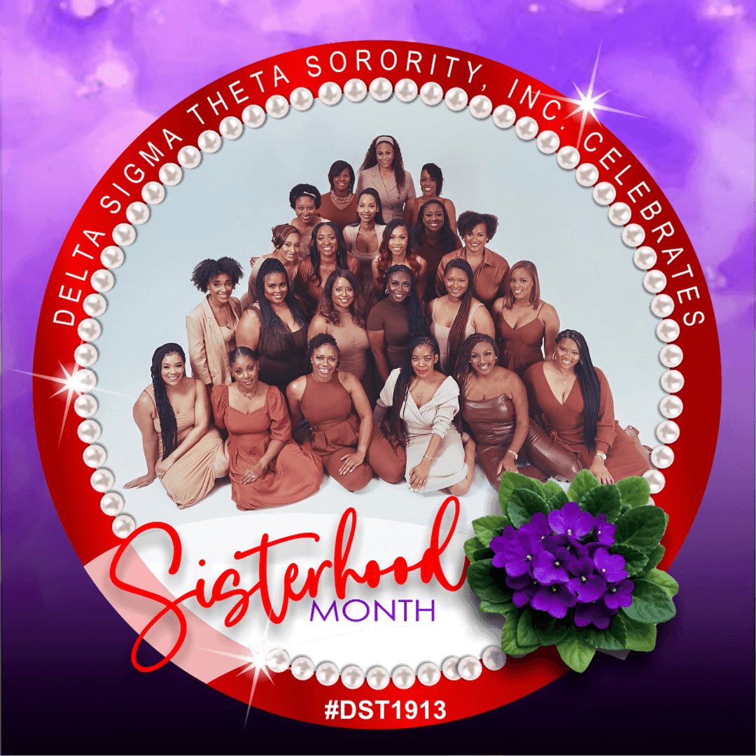 RBZThaGreat's tweet photo. Happy Sisterhood Month to all of my Sorors of #DeltaSigmaThetaSorority (especially my Kappa Mu &amp; HMAC Sorors)! #DST1913 #LegacyofSisterhood https://t.co/1Wv9QXx2sf
