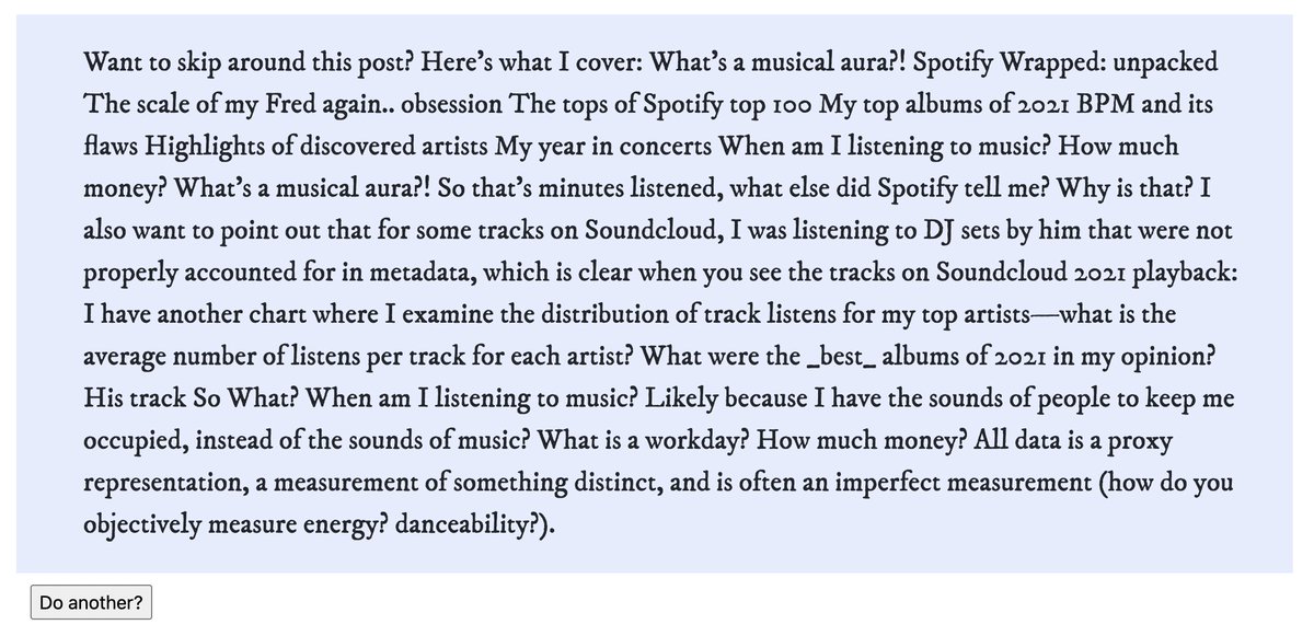 Only the questions (https://t.co/LEWxI070ot) that I asked in my post about spotify wrapped: https://t.co/S13Sy1GD1N https://t.co/LxS3tcR7dA