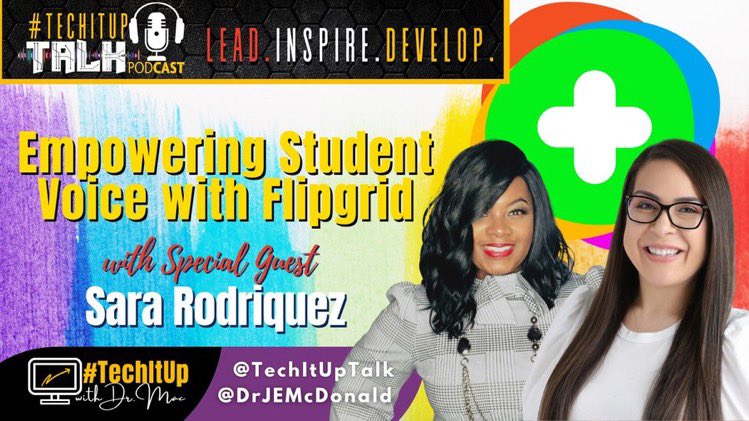 RickettsDeirdre's tweet image. Check out @SaraYRodrigu3z  on New Episode: &quot;Empowering Student Voice with @Flipgrid&quot; 📢Check out this ➡️#TechItUpTalk Podcast with Sara Rodriquez @SaraYRodrigu3z &amp;amp; @DrJEMcDonald
Listen Now🎙️ on:

🟩Spotify:open.spotify.com/episode/6XfuwS…

🟥Apple:podcasts.apple.com/gr/