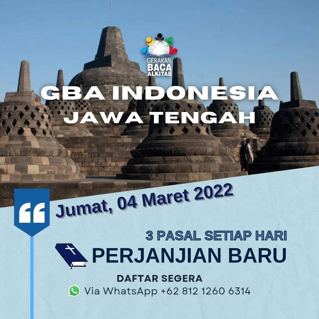 gbacenter's tweet photo. 🇮🇩 DI BUKA GBA #JAWATENGAH - #INDONESIA 🇮🇩
Perjanjian Lama, 3 Pasal #SetiapHari, Kamis, 10 #Maret 2022!
Daftar Via #WhatsApp Chat 📲
+62 812-1260-6314

Ajak semua teman saudara &amp; kolega membaca #suratcinta #Tuhan di #GerakanBacaAlkitab 
-
#gbacenter  #bacaalkitabsetiaphari #BMKG https://t.co/HKXvJo9FUC