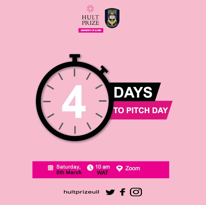 Countdown to our Pitch day. 

Who else is excited 😂

#HultPrizeChallenge 
#oncampusprogram 
#impact 
#peace #nigeria #growth