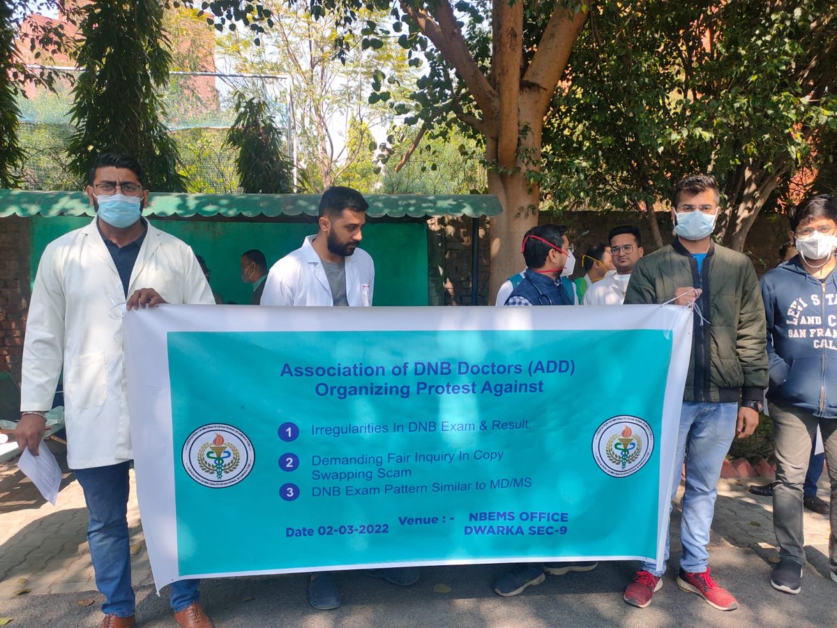 DrNirajSingh4u's tweet photo. Govt must look into the matter of DNB Course. Student have joined the DNB with same #NEETPG Exam but @NBEMS_INDIA mentality torturing them by Failing again &amp; again in theory &amp; practical
@mansukhmandviya @OfficeOf_MM @PMOIndia @DrBharatippawar @MoHFW_INDIA @NMC_IND @dnbfoundation https://t.co/3wC7Jbmfzc