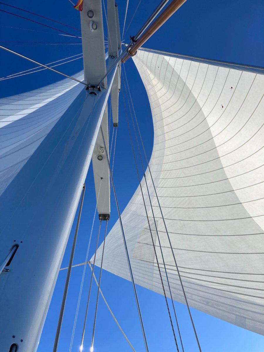 RSBRigging's tweet photo. Out on the water with a slightly different yacht this time; motor-sail Mikado was out for her sea trials following her winter rig refit.
Beautiful day; successful sea trials.

#seatrials #mikado #rigrefit #rigginginpalma #motorsail #yachtrigging #superyachtrigging https://t.co/VNFZVW6SkK