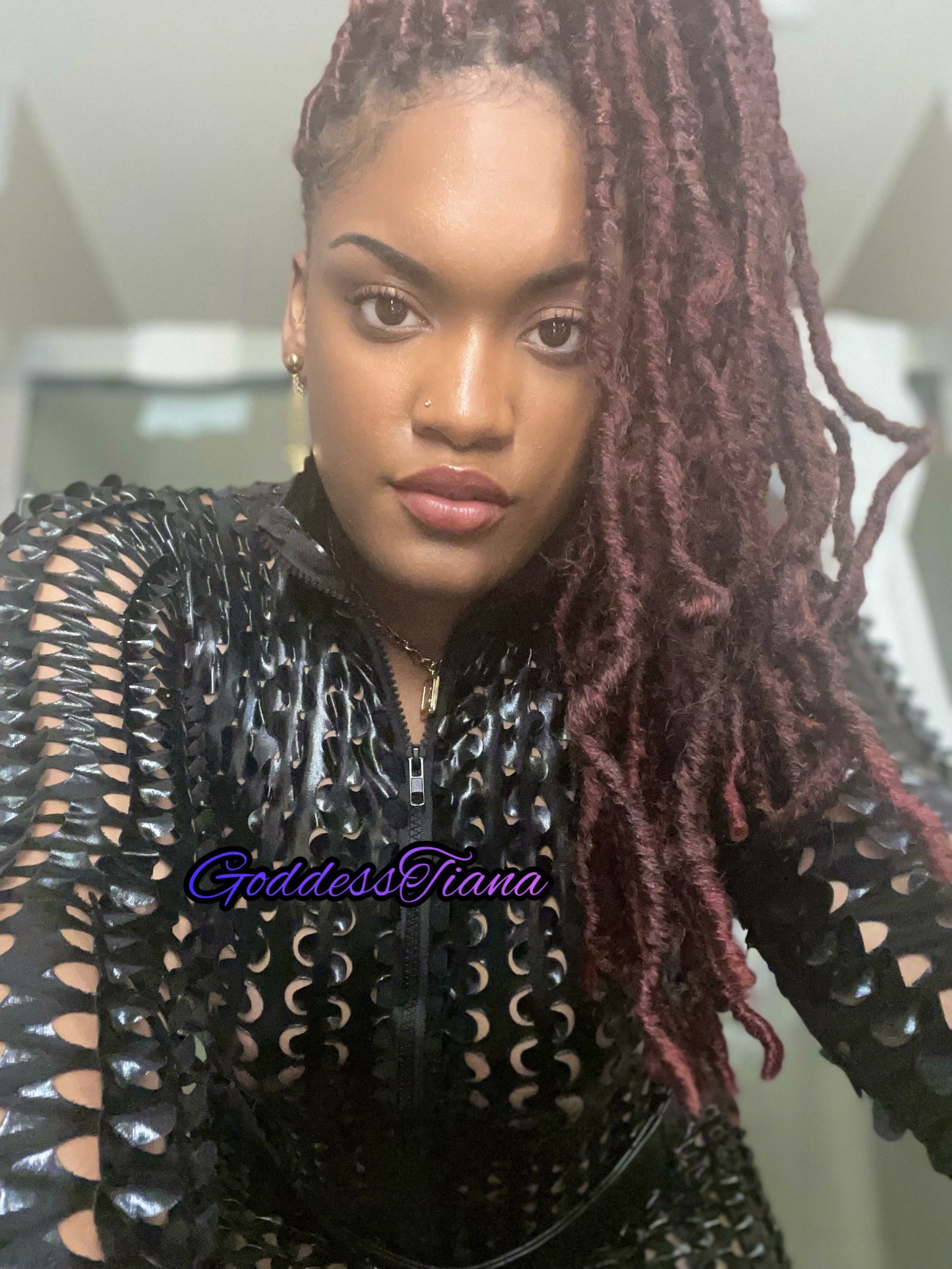 TW Pornstars - 1 pic. Goddess Tiana 💜. Twitter. Kneel bitch. 😈 #pegging
