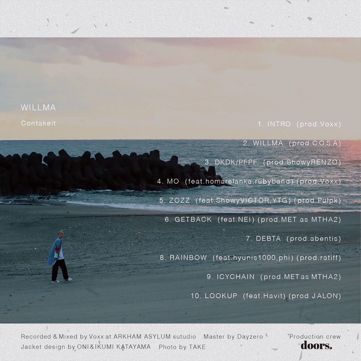 3/6release 

My 1st album「WILLMA」
jacket&amp;tracklist

made by ONI &amp; IKUMI KATAYAMA

Coming soooon🌪🌪🌪