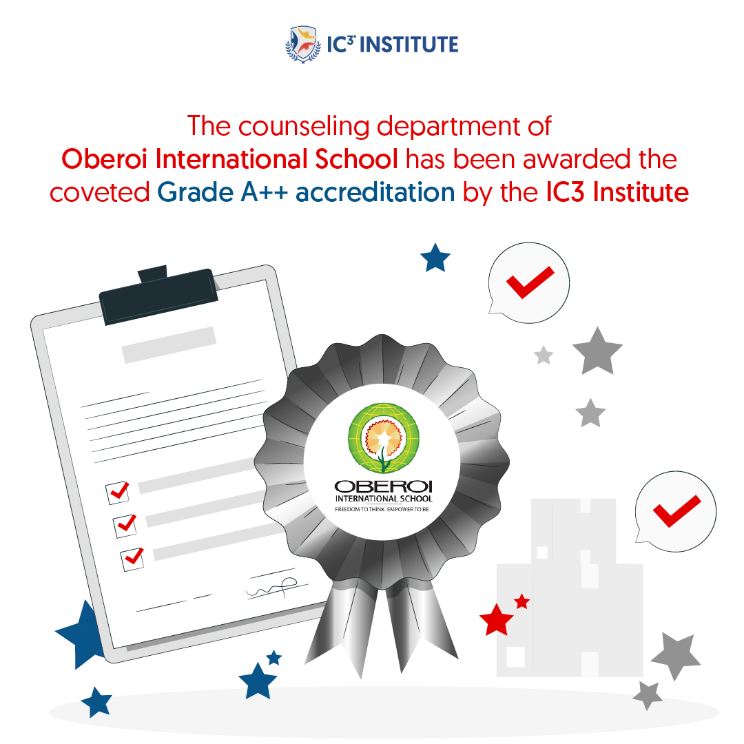 Ic3Institute's tweet photo. Congratulations to @oismumbai, on being the first school in Maharashtra state to have a counseling department accredited by the IC3 Institute with the highest grade A++ accreditation.
#WeAreIC3 #counselingineveryschool #accreditation #IC3Institute https://t.co/Y4ijeTwKYI