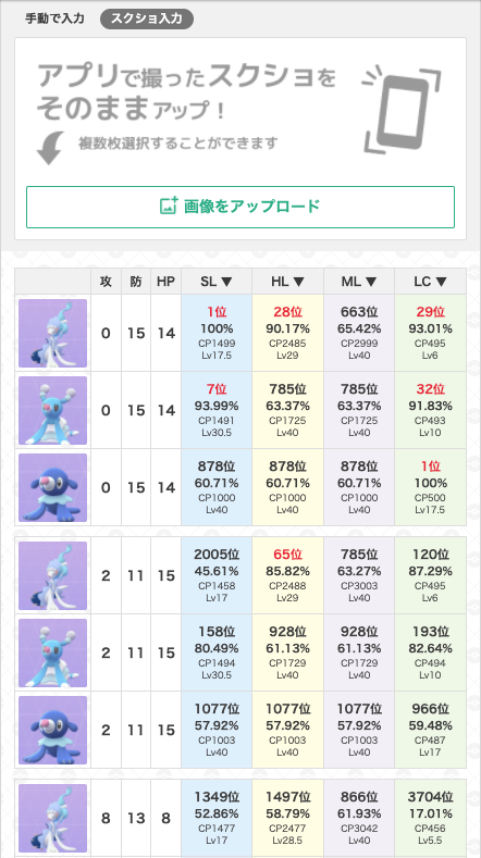 ポケモンgo攻略 Gamewith 対戦個体値ランクチェッカーが複数スクショに再対応しました 同じポケモンであれば複数 スクショアップで 個体値を一括で調べることができますので是非ご活用ください チェッカーはこちら T Co Fmaruorb4a ポケモンgo攻略 Gamewith 対戦個体値ランクチェッカーが複数スクショに再対応しました 同じポケモンであれば複数 スクショアップで 個体値を一括で調べることができますので是非ご活用ください チェッカーはこちら T Co Fmaruorb4a